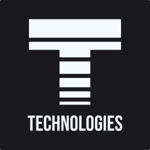 Black T-Technologies Logo